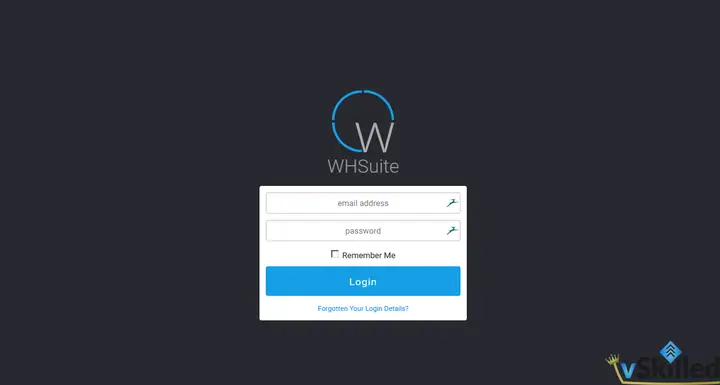 Email and password fields with Remember Me and account recovery links