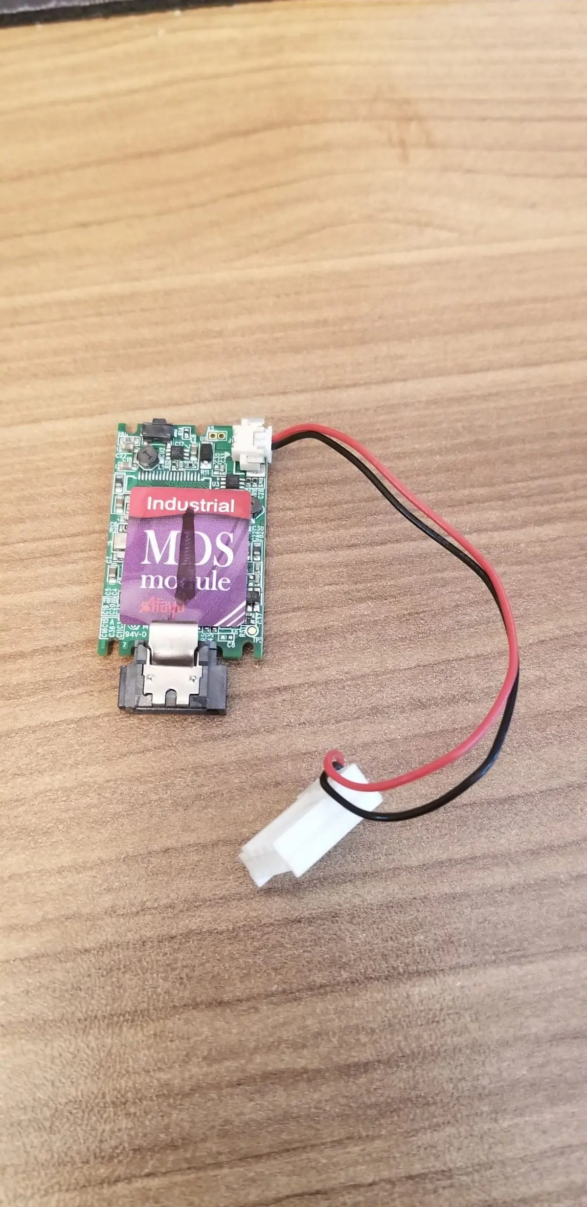 Removed Thecus SATA DOM module and its power lead