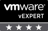 VMware vExpert badge with four stars