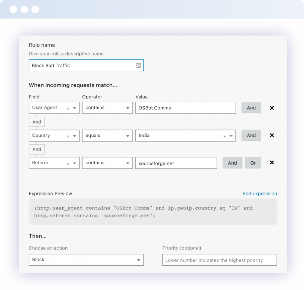 Use the dashboard · Cloudflare Web Application Firewall (WAF) docs