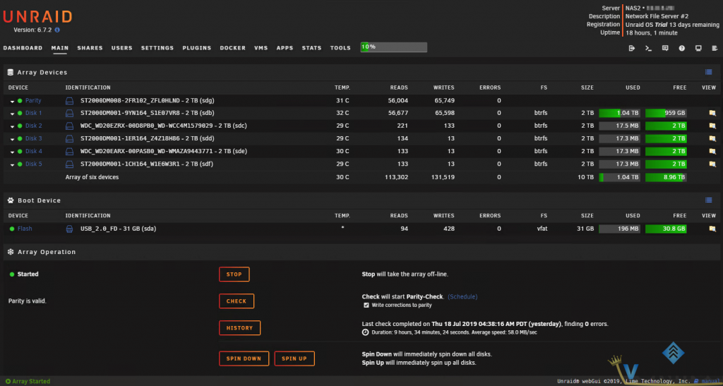 unraid sonarr cache